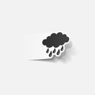 realistic design element cloud rain N34