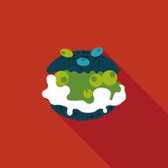 Cream puffs flat icon with long shadow eps10 N2