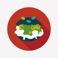 Cream puffs flat icon with long shadow eps10 N6