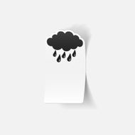 realistic design element cloud rain N37