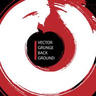 Grunge style round shaped vector abstract background