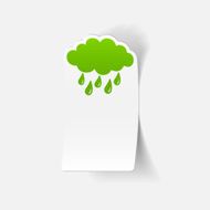 realistic design element cloud rain N41