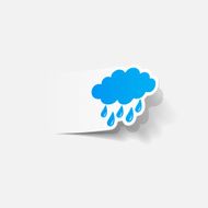 realistic design element cloud rain N42