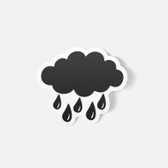 realistic design element cloud rain N43