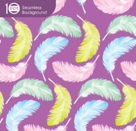 Seamless pattern of feathers N4