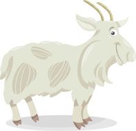 goat farm animal cartoon illustration