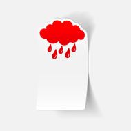 realistic design element cloud rain N45