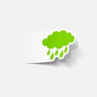 realistic design element cloud rain N46