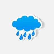 realistic design element cloud rain N47