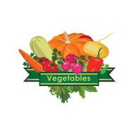 Fresh vegetables design concept icon