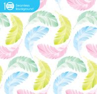 Seamless pattern of feathers N5