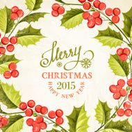 Christmas mistletoe card N5