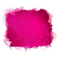 Watercolor pink square paint stain isolated