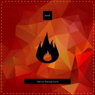 Abstract vector red polygonal background