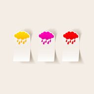 realistic design element cloud rain N49