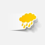 realistic design element cloud rain N50