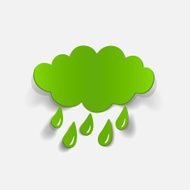 realistic design element cloud rain N52