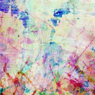 Abstract colorful painted watercolor splash and stain N6