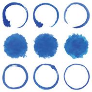 Circular Blue Brush Stroke N3
