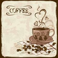 Coffee background with cup N2