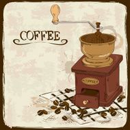 Illustration with coffee grinder N2