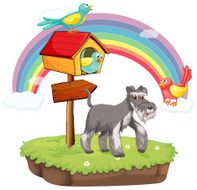 Dog and birdhouse N2