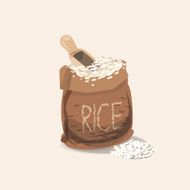 rice bag - vector illustration