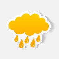 realistic design element cloud rain N55