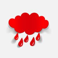 realistic design element cloud rain N56