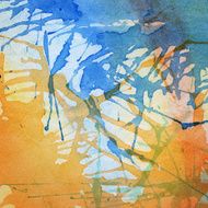 Abstract colorful painted watercolor splash and stain N7