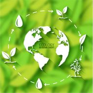 flat cycle eco infographic background concept Vector illustration design N3