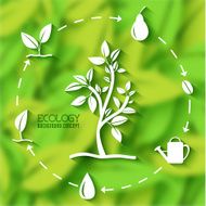 flat cycle eco infographic background concept Vector illustration design N4