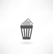 bin with documents icon N2