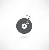 Vinyl record isolated on white