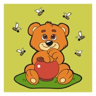 Character bear and honey N2