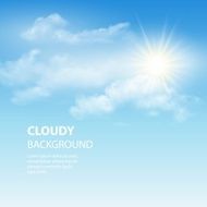 Blue sky background with tiny clouds Vector illustration N2