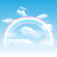 Rainbow sky and clouds