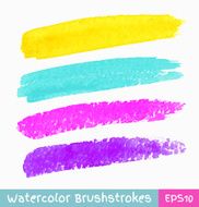 set of colorful watercolor brush strokes N6