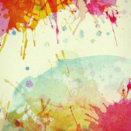 Abstract colorful painted watercolor splash and stain N9