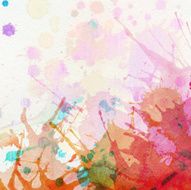 Abstract colorful painted watercolor splash and stain N12