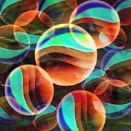 abstract background from transparent circles
