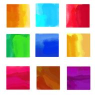 Set watercolor colorful rainbow backgrounds N2