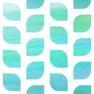 Blue seamless texture with leaves N3