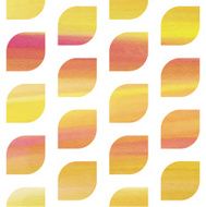 Pink and yellow seamless texture with leaves N2