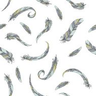 Feathers seamless pattern N25