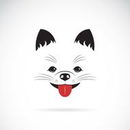 Vector image of an pomeranian dog