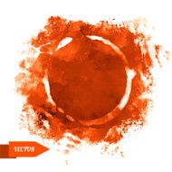 Watercolor coffee circle paint stain isolated N3