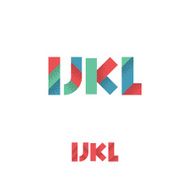 I J K L Modern Flat Alphabet with Noise Shadow