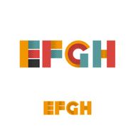 E F G H Modern Flat Alphabet with Noise Shadow
