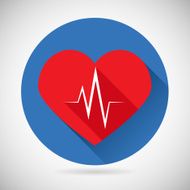 Healthcare and Medical Care Symbol Heart Beat Rate Icon Design